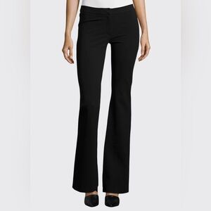 $750 DEREK LAM Alana Black Stretch Jersey Flared Leg Pant Size 0